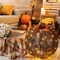 18 Inch Rattan Lighted Pumpkin Fall Decoration with LED Lights | Artificial Grapevine Pumpkin Lantern with 8 Lighting Modes | Indoor Outdoor Halloween, Thanksgiving & Harvest Porch Decor (Brown)